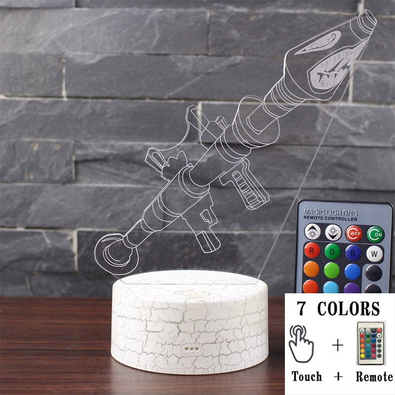 3D LED Touch Control Colorful Night Light Lamp