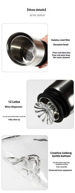 Iceberg Waterfall Wine Decanter