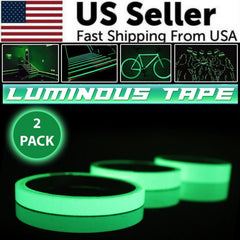 2PC Luminous Tape Self Adhesive Glow In The Dark Wall Sticker Fluorescent Light