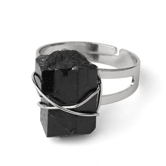 Personalized Versatile Natural Crushed Stone Crystal Ring