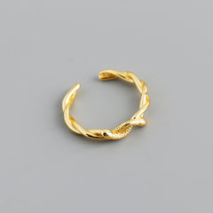 Fashionable Twisted Rope Snake Ring