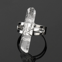Personalized Versatile Natural Crushed Stone Crystal Ring