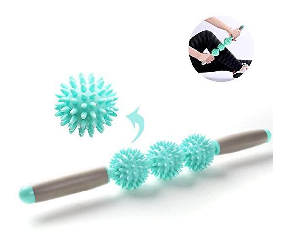 Muscle Massage Stick with Hedgehog Ball for Deep Relaxation