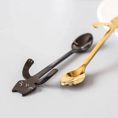 Mini Cat Stainless Steel Spoon for Coffee and Desserts